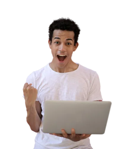 man happy to sell